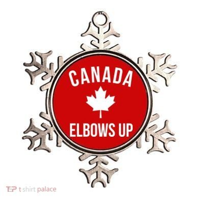 Elbows Up Canada Ornament