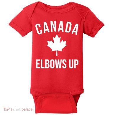 Elbows Up Canada Baby Bodysuit