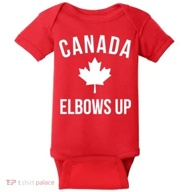 Elbows Up Canada Baby Bodysuit