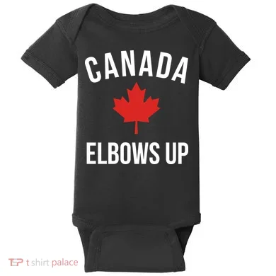 Elbows Up Canada Baby Bodysuit