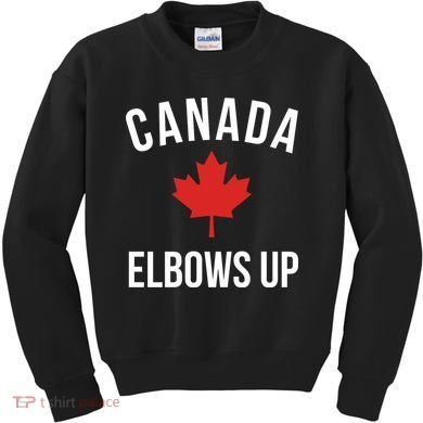 Elbows Up Canada Kids Sweatshirt