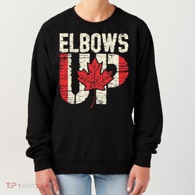 Elbows Up Canada Vintage Distressed Canadian Pride Women's Sweatshirt