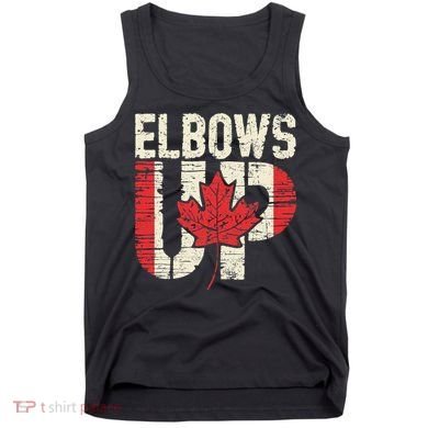 Elbows Up Canada Vintage Distressed Canadian Pride Tank Top