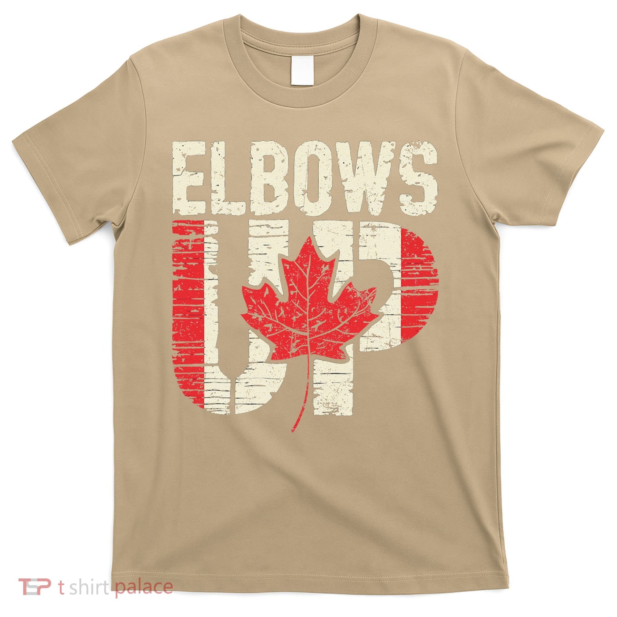 Elbows Up Canada Vintage Distressed Canadian Pride T-Shirt