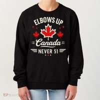 Elbows Up Canada Never 51 Canada Flag Stand Strong Women's Sweatshirt thumb 0