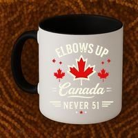 Elbows Up Canada Never 51 Canada Flag Stand Strong Coffee Mug thumb 2