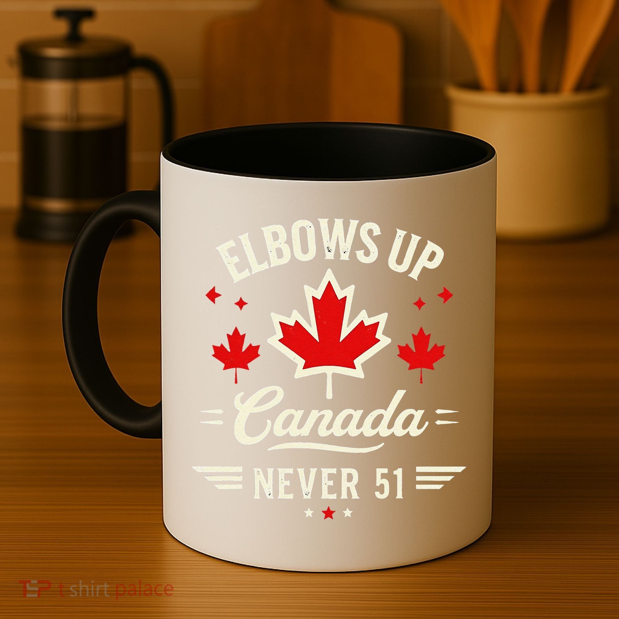 Elbows Up Canada Never 51 Canada Flag Stand Strong Coffee Mug