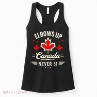 Elbows Up Canada Never 51 Canada Flag Stand Strong Women's Tank Top thumb 0