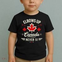 Elbows Up Canada Never 51 Canada Flag Stand Strong Toddler T-Shirt thumb 2