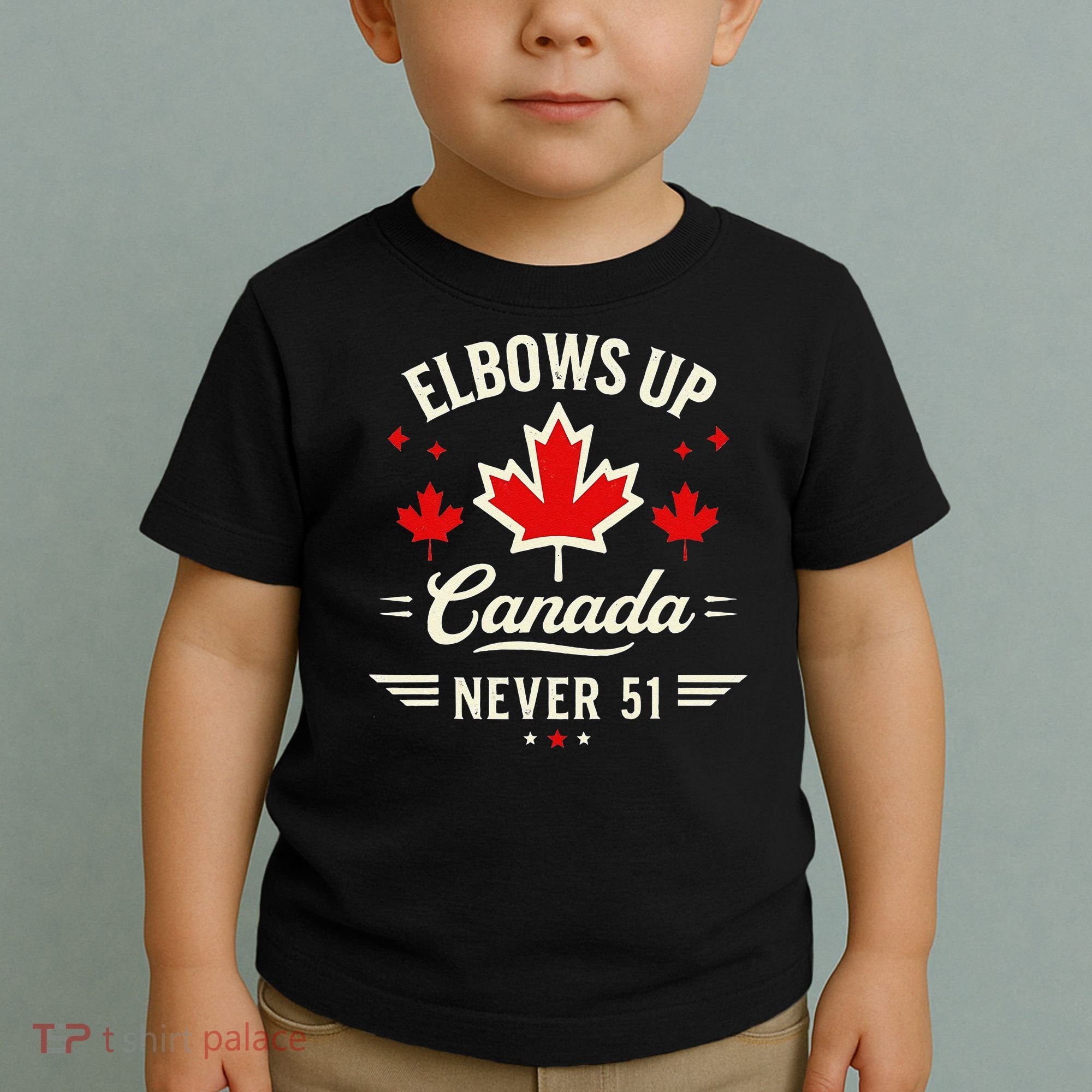 Elbows Up Canada Never 51 Canada Flag Stand Strong Toddler T-Shirt