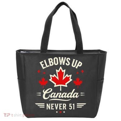 Elbows Up Canada Never 51 Canada Flag Stand Strong Tote Bag
