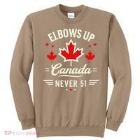 Elbows Up Canada Never 51 Canada Flag Stand Strong Sweatshirt thumb 0