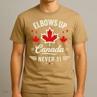 Elbows Up Canada Never 51 Canada Flag Stand Strong T-Shirt thumb 3