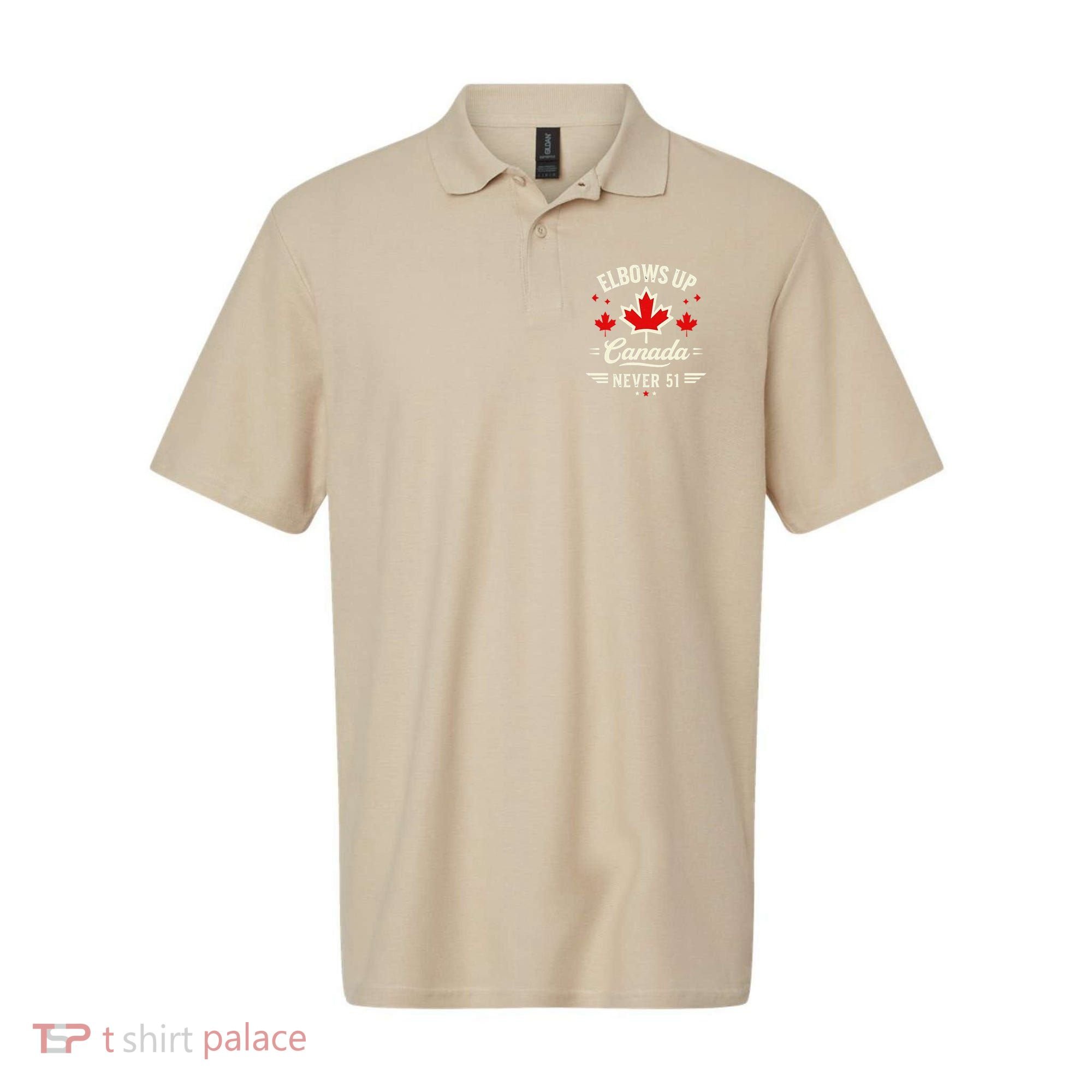 Elbows Up Canada Never 51 Canada Flag Stand Strong Polo