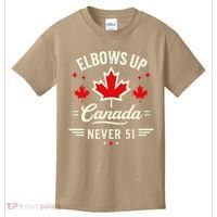 Elbows Up Canada Never 51 Canada Flag Stand Strong Kids T-Shirt thumb 0