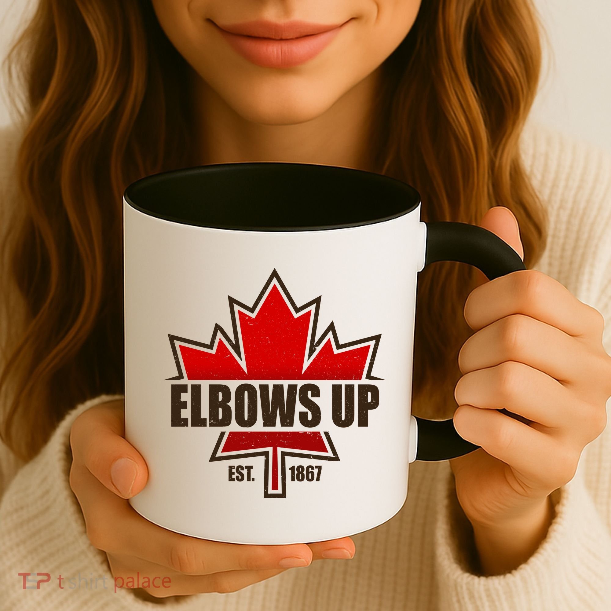 Elbows Up Canada EST 1867 Protest Coffee Mug