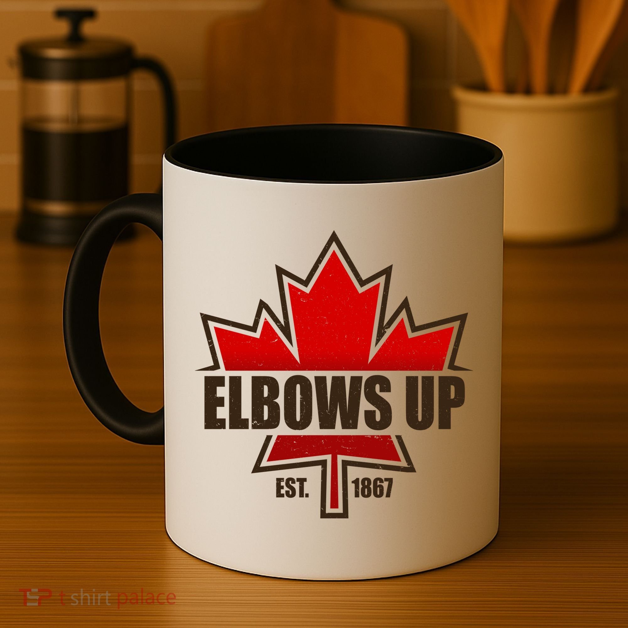 Elbows Up Canada EST 1867 Protest Coffee Mug