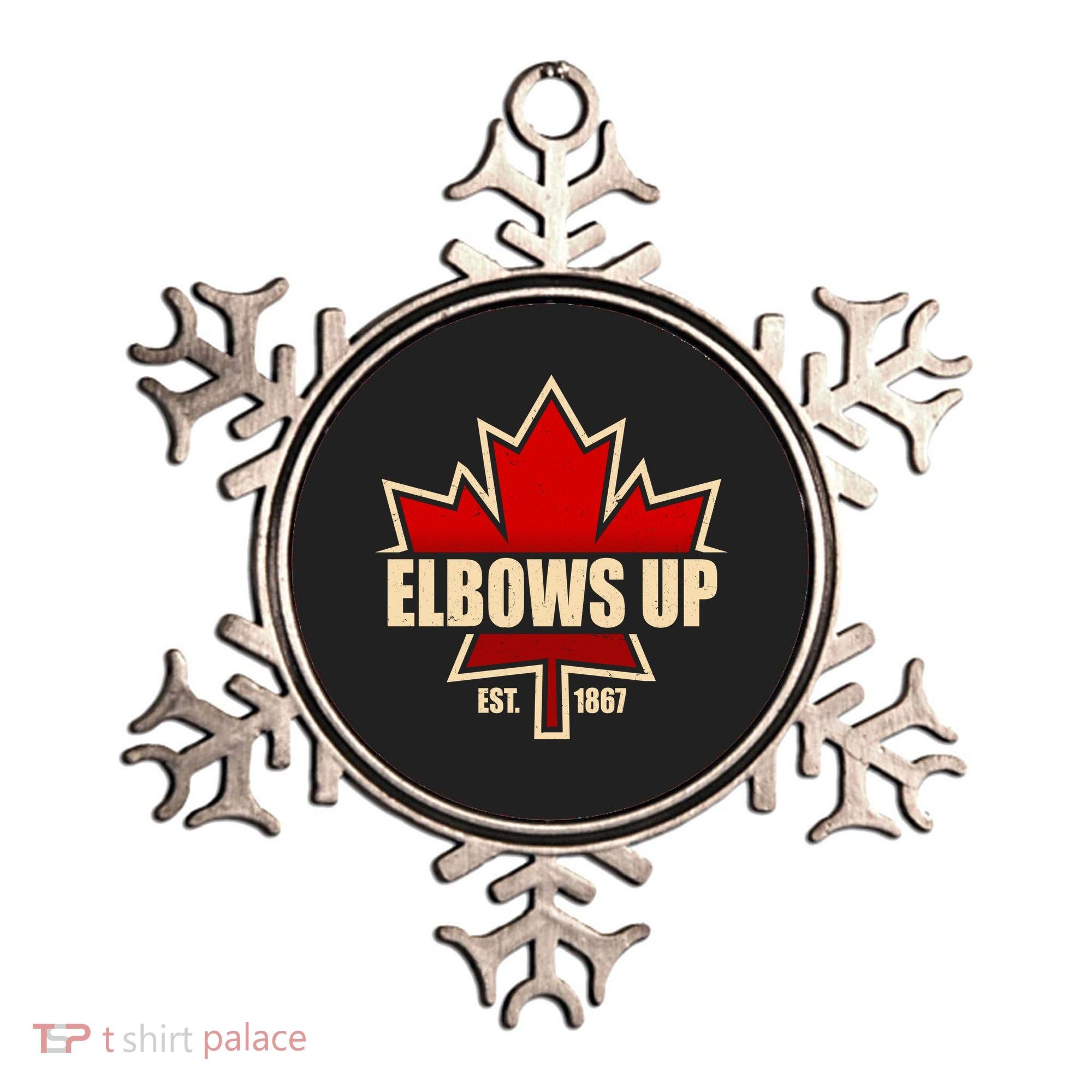 Elbows Up Canada EST 1867 Protest Ornament