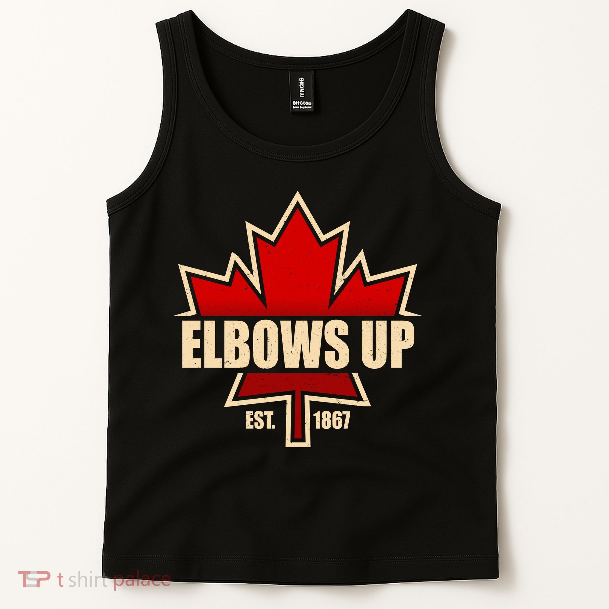 Elbows Up Canada EST 1867 Protest Tank Top