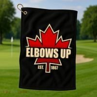 Elbows Up Canada EST 1867 Protest Golf Towel thumb 1