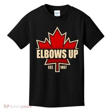 Elbows Up Canada EST 1867 Protest Kids T-Shirt