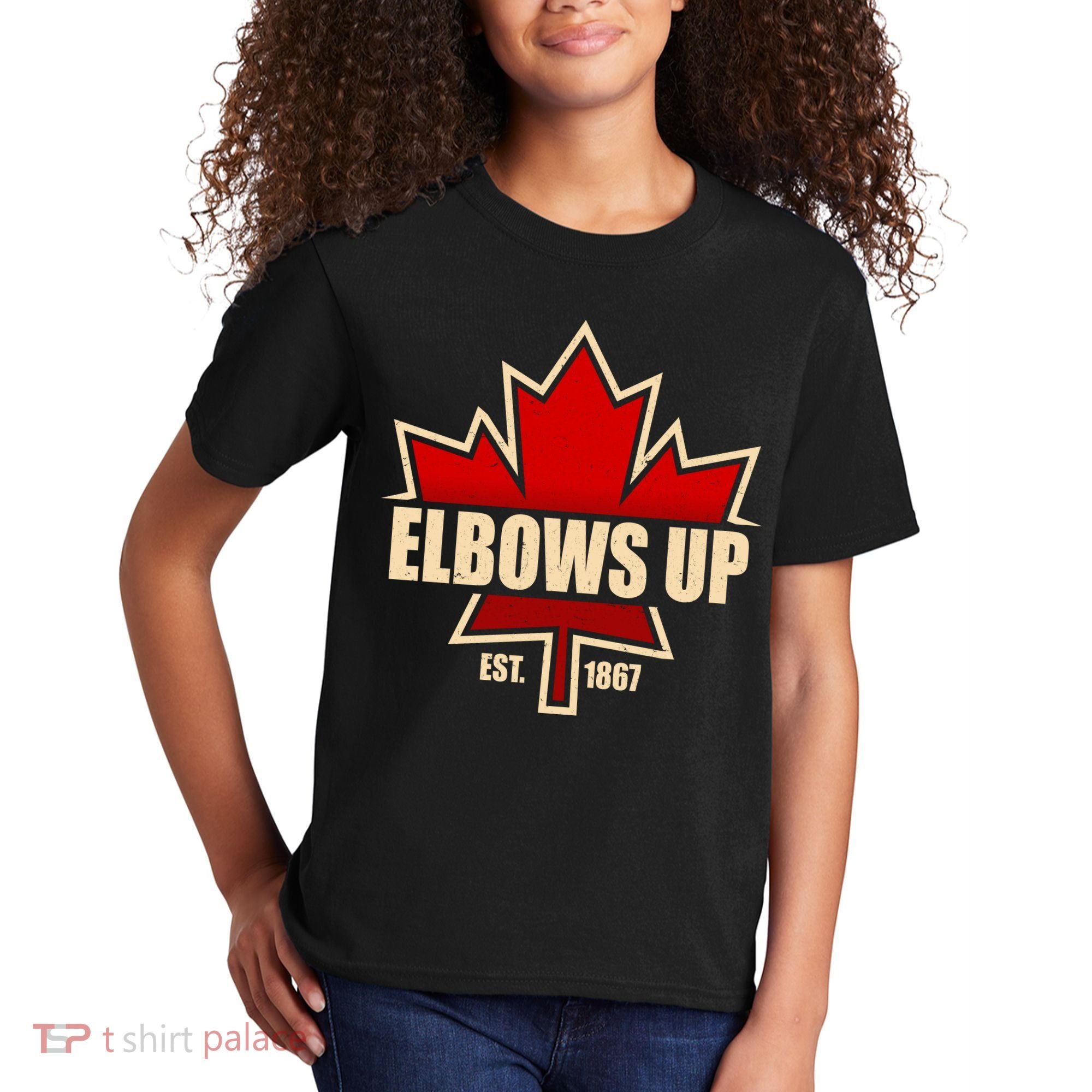 Elbows Up Canada EST 1867 Protest Kids T-Shirt