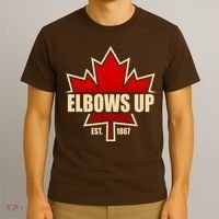 Elbows Up Canada EST 1867 Protest T-Shirt thumb 3