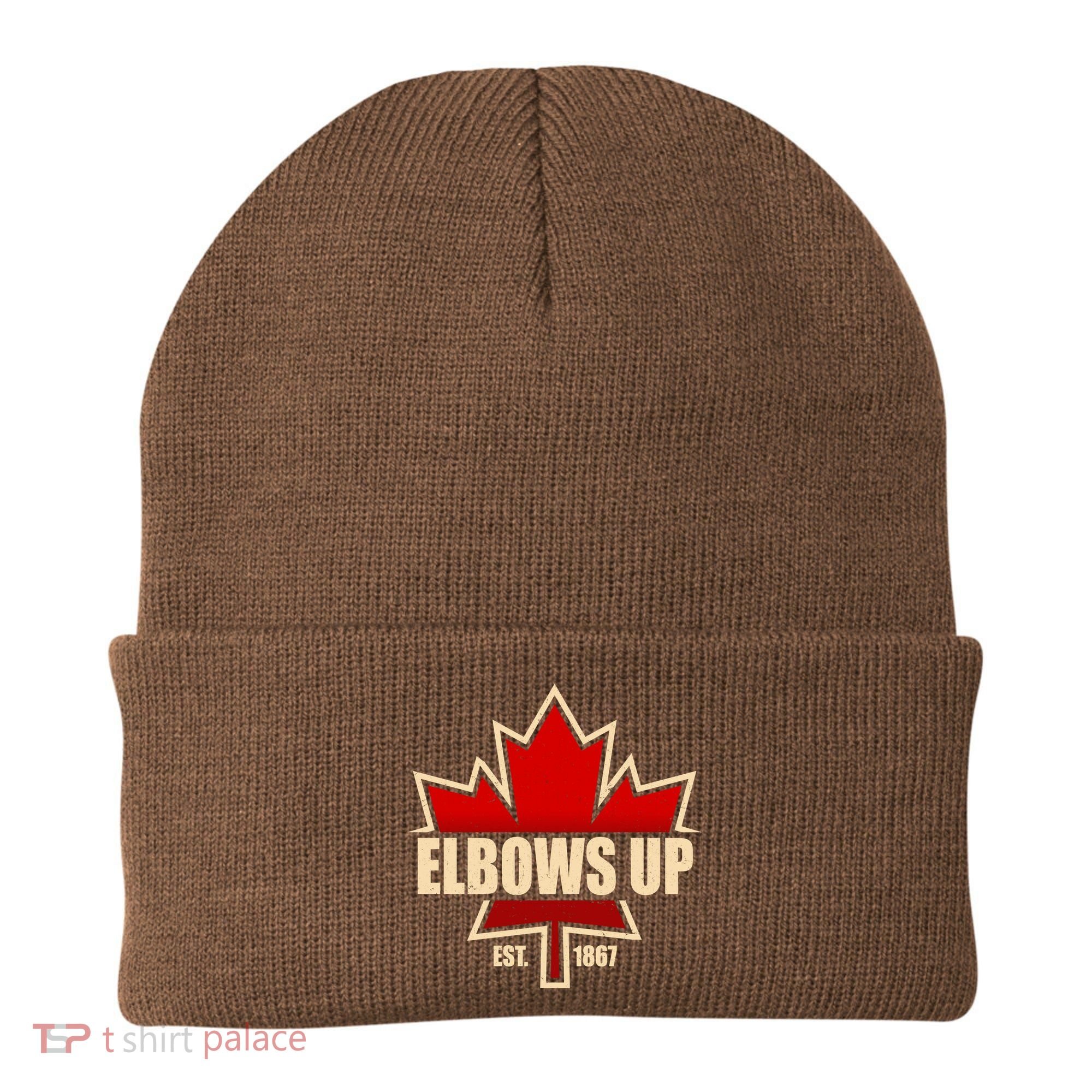 Elbows Up Canada EST 1867 Protest Beanie