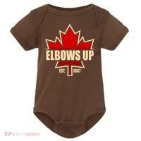 Elbows Up Canada EST 1867 Protest Baby Bodysuit thumb 0