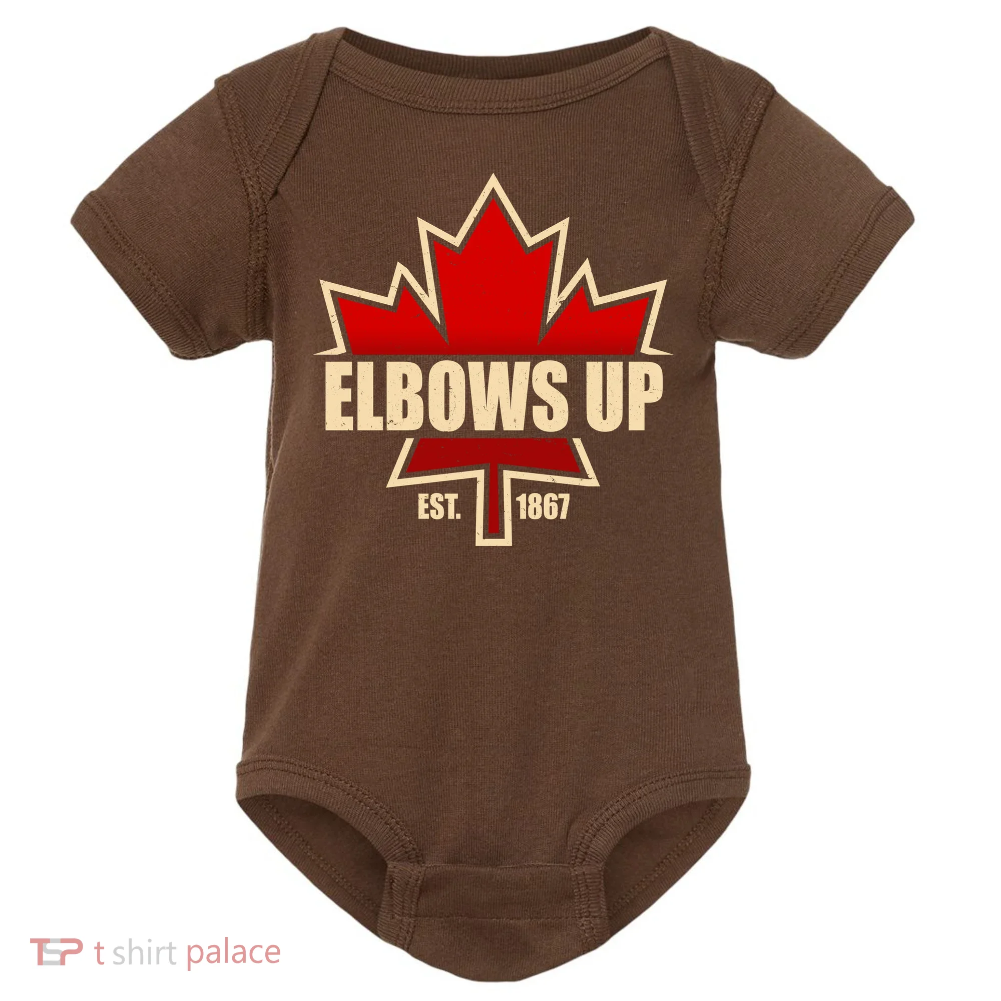 Elbows Up Canada EST 1867 Protest Baby Bodysuit