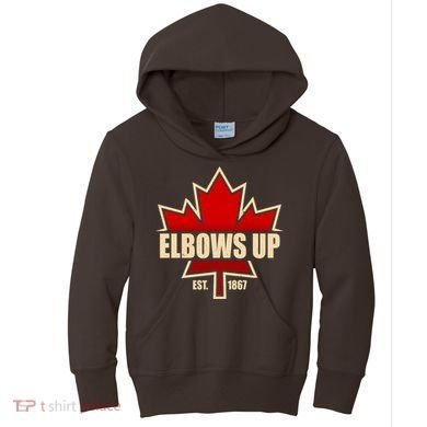 Elbows Up Canada EST 1867 Protest Kids Hoodie