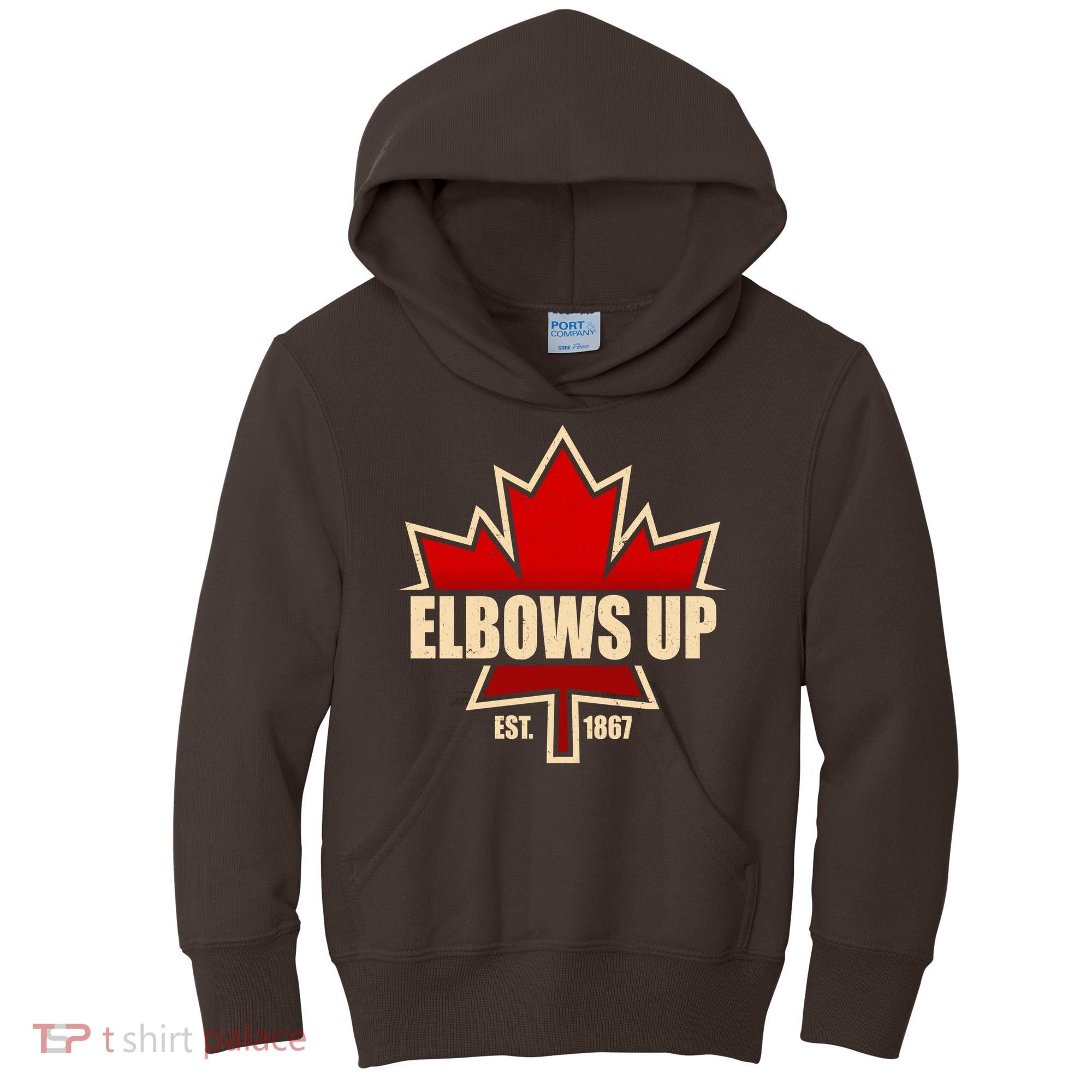 Elbows Up Canada EST 1867 Protest Kids Hoodie