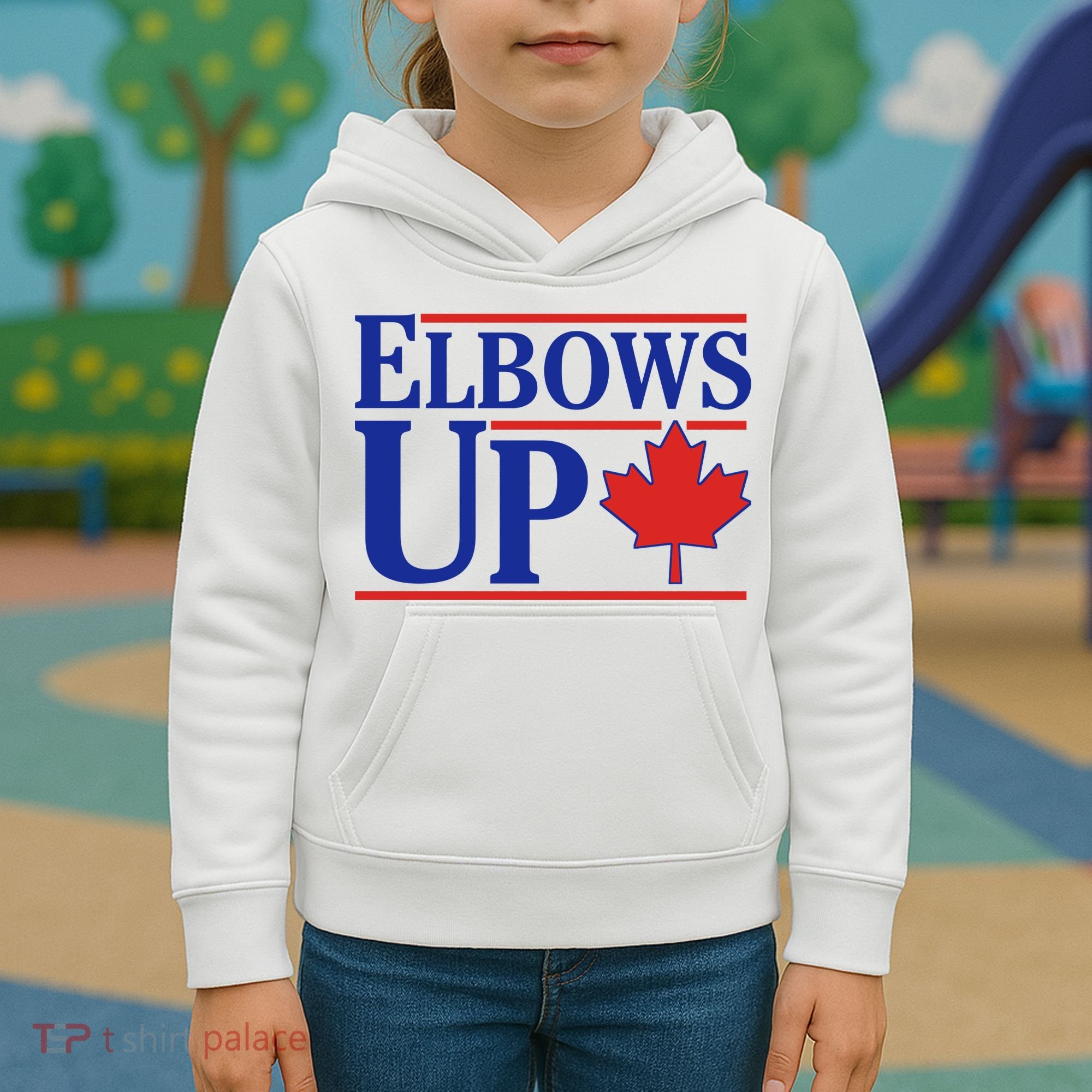 Elbows Up Canada Kids Hoodie