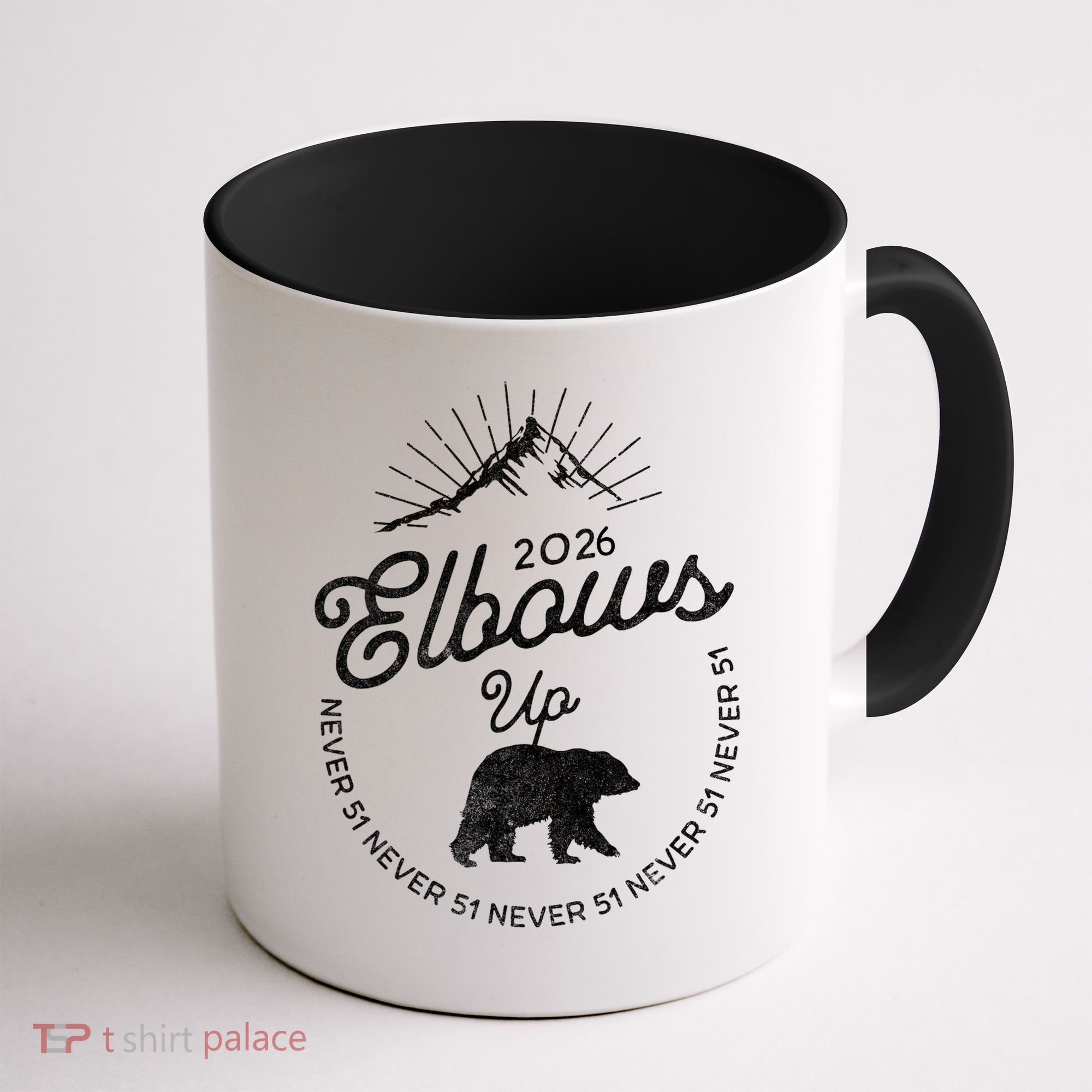 Elbows Up Canada 2026 Never 51 Coffee Mug