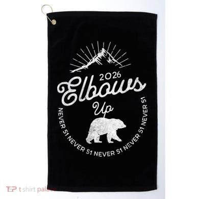 Elbows Up Canada 2026 Never 51 Golf Towel