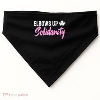 Elbows Up Canada Solidarity  USA-Made Doggie Bandana thumb 0
