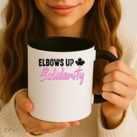 Elbows Up Canada Solidarity  Coffee Mug thumb 3