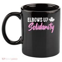 Elbows Up Canada Solidarity  11oz C Handle Ceramic Mug thumb 2