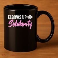 Elbows Up Canada Solidarity  11oz C Handle Ceramic Mug thumb 3