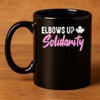 Elbows Up Canada Solidarity  11oz C Handle Ceramic Mug thumb 4