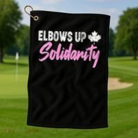 Elbows Up Canada Solidarity  Golf Towel thumb 1