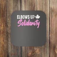 Elbows Up Canada Solidarity  Coaster thumb 0