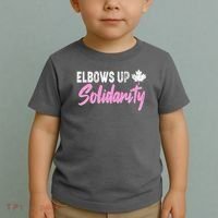 Elbows Up Canada Solidarity  Toddler T-Shirt thumb 2