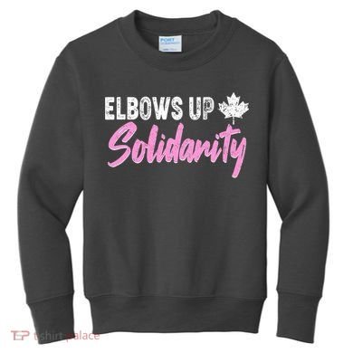 Elbows Up Canada Solidarity  Kids Sweatshirt