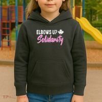 Elbows Up Canada Solidarity  Kids Hoodie thumb 3