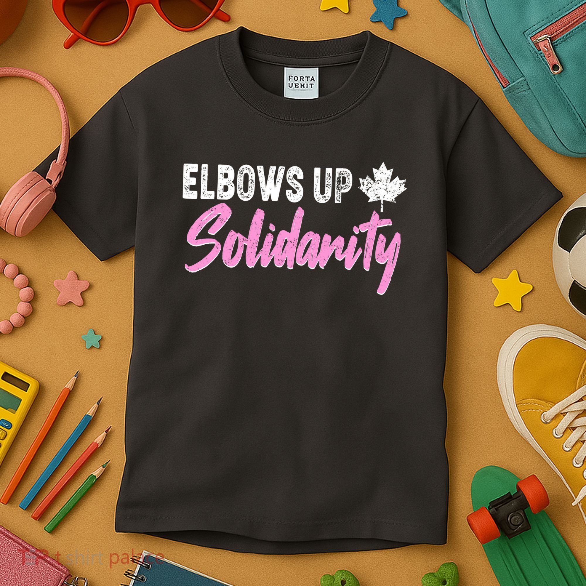 Elbows Up Canada Solidarity  Kids T-Shirt