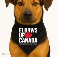Elbows Up Canada Never Mistake Kindness for Weakness USA-Made Doggie Bandana thumb 1