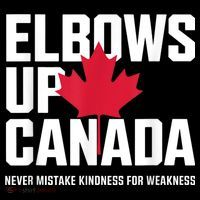 Elbows Up Canada Never Mistake Kindness for Weakness Long Sleeve Shirt thumb 2