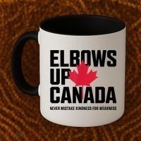 Elbows Up Canada Never Mistake Kindness for Weakness Coffee Mug thumb 2