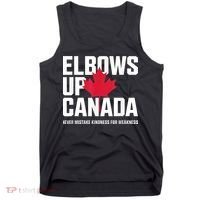 Elbows Up Canada Never Mistake Kindness for Weakness Tank Top thumb 0
